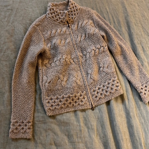 J. Jill Cable Stitch Cardigan Sweater Size XS - Picture 8 of 10